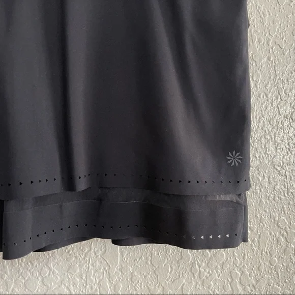 Athleta Women's Laser Run Black Lightweight Waterproof Tennis Activewear Skort M - Picture 4 of 9